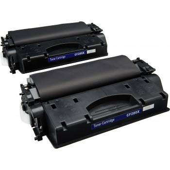 Prestige Cartridge CF280X/80X - Pack de 2 cartuchos de tóner láser para HP LaserJet Pro 400 M401 A/D/DN/DW, negro