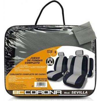 Juego de Fundas para Asientos de Coche Sevilla Gris 11 Piezas BC Corona