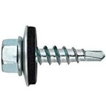 Index AFZN144835 - Tornillo punta broca reducida cubierta metal-madera + EPDM P-14 4,8x35