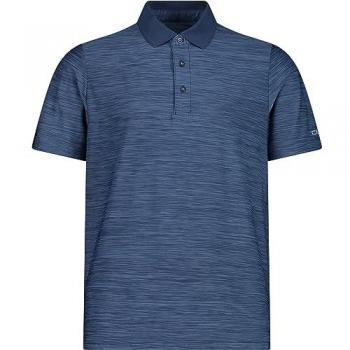 Men's Short Sleeve Polo Shirt - Blue Melange - Size 50