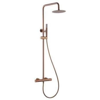 Conjunto Ducha Termostático Oro Rosa Cepillado IMEX BTD038/ORC Line