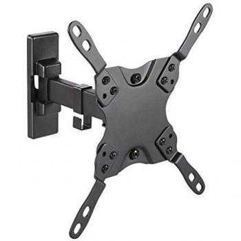 AISENS WT42TSLE-009 - Soporte inclinable y giratorio de pared para monitor/TV/LED de 13 a 42, distancia a la pared 60mm hasta 190mm, inclinación hasta -12º, Negro