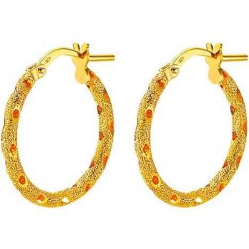 Pendientes de Oro para Mujer Time Road Au00004 con Acabado Brillante