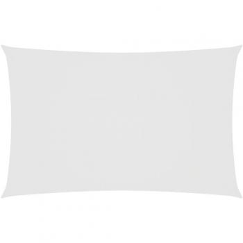 Toldo de vela rectangular tela Oxford blanco 5x8 m