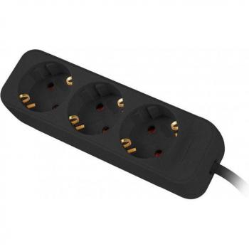 Lanberg Regleta 3 Tomas Schuko Negra 1.5m