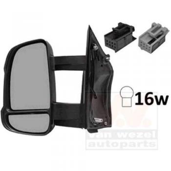 Espejo retrovisor VAN WEZEL 1651815, tipo: espejo retrovisor, características: diseño específico para vehículos, ajuste manual o eléctrico (dependiendo del modelo), cristal convexo para mayor visibilidad, carcasa de plástico resistente