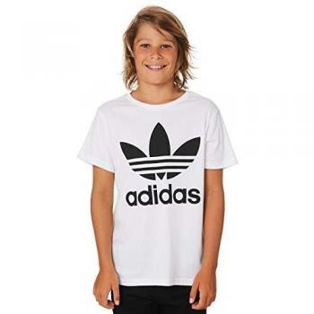 adidas Trefoil tee Camiseta de Manga Corta, Unisex niños, White/Black, 1314