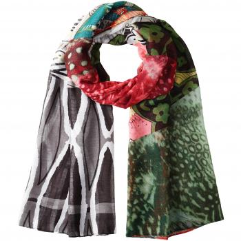 Desigual Foulard_Rectangle Alabama, Chal para Mujer, Verde