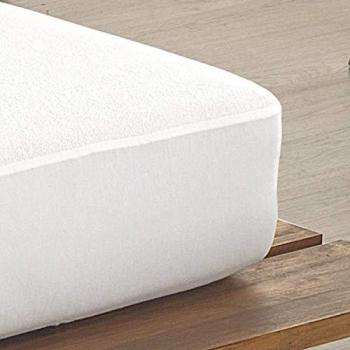 Protector de Colchón Rizo Ajustable 100% Impermeable con Tratamiento Antiácaros y Algodón Biorgánico (Cama 140 x 190/200 cm)