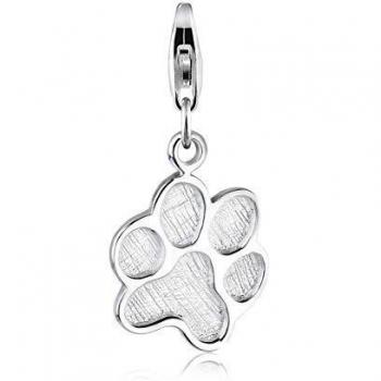 Elli Amuletos Colgante para mujer en diseño de huella de pata de gato, de plata de ley 925