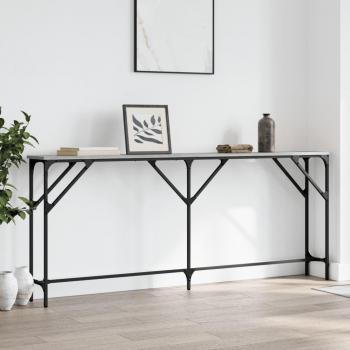 Mesa consola gris Sonoma 180x23x75 cm madera multicapa