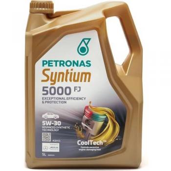 PETRONAS Aceite de motor Syntium 5000 FJ 5W30, 5 litros (Ref: 70542M12EU)