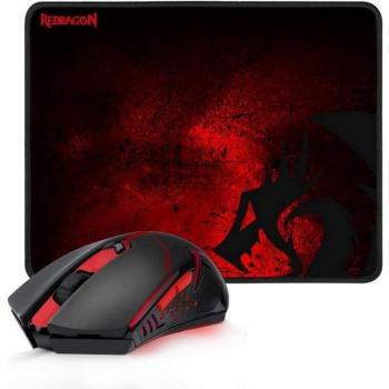 Redragon M601WL-BA Wireless Gaming Mouse 2400 DPI with 6 Buttons and Mouse Pad Combo