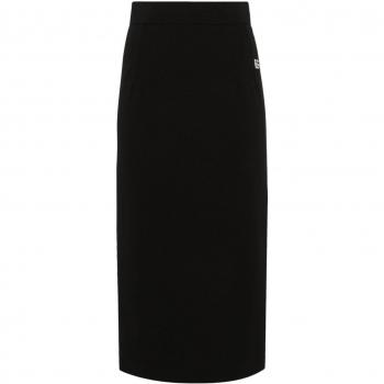Dolce & Gabbana Women's Black Pencil Midi Skirt, Size 42, F4B6UTFUGN7N0000