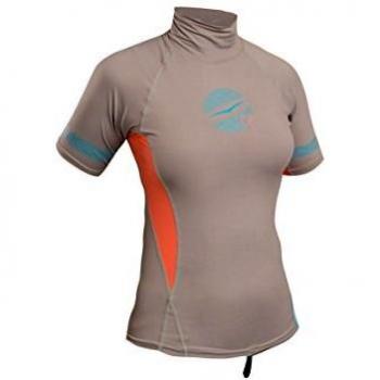 Gul 2018 Ladies Swami Short Sleeve Rash Vest Silver/Coral RG0330-B4 Ladies UK Sizes - 16