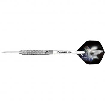 Bull 's Meteor MT8 Steel Dart, Plata/Blanco, 24 g