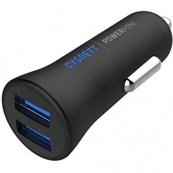 Cygnett PowerMini de 2,4 A Dual USB cargador de coche – Negro