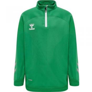 Sudadera Hummel Lead Kids Verde con Media Cremallera