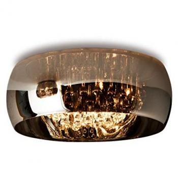Plafón Argos 6 luces cristal cromo espejo G9 Ø50