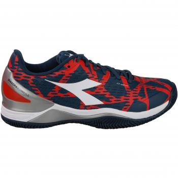 Diadora Hombres Speed Blushield 2 Clay Zapatillas De Tenis Zapatilla Tierra Batida Azul Oscuro - Rojo 40,5