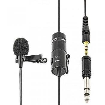 JJC SGM 38 3,5 mm Jack Tie/micrófono de solapa para vídeos y conferencias