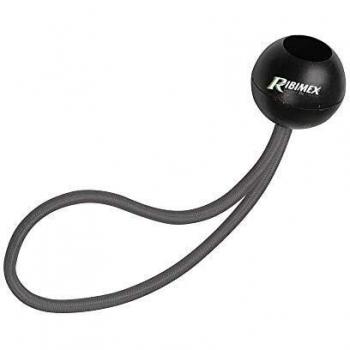 Ribitech Ribimex - Elástico con esfera para sujetar y tensar toldos con piquetas, rápida liberación, 10 unidades, color negro