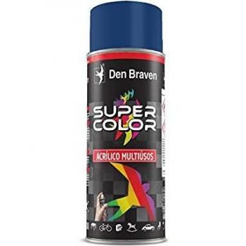 Den Braven, Pintura Acrílica en Spray Multiusos de Uso Profesional y Doméstico, Para interiores y exteriores, Secado rápido y Acabado Brillante, Supercolor, Azul Zafiro RAL 5003, Bote 400 ml