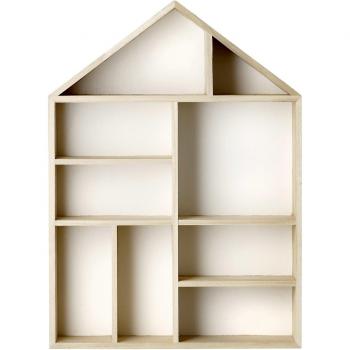 BLOOMINGVILLE - Etagère murale maison bois nature blanc bloomingville