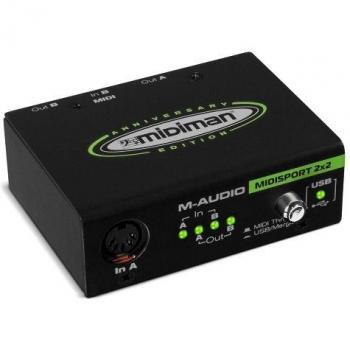 M-Audio MIDISPORT 2x2 | USB Bus-Powered 2-In/2-Out 32 MIDI Channel Interface for Mac and PC