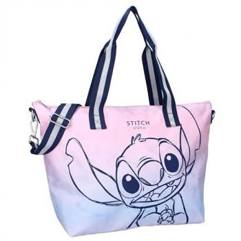 Bolso Shopping Lilo & Stitch Aloha con Cremallera 32x48cm - Producto Oficial Escolar para Niños y Niñas