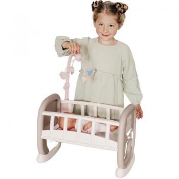 Cuna Balancín para Muñecas Smoby Baby Nurse con diseño atractivo, fabricada en materiales resistentes, incluye un colchón suave y es adecuada para muñecas de hasta 42 cm
