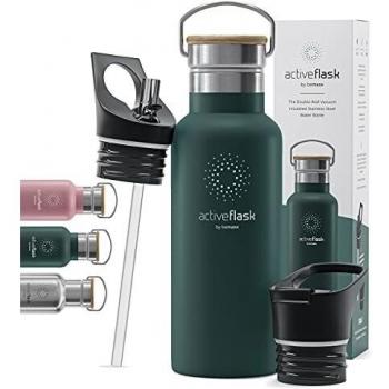 Botella de Agua Térmica Active Flask + Pajita