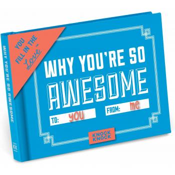 Knock knock why youre so awesome fill in the love journal fillintheblank journal