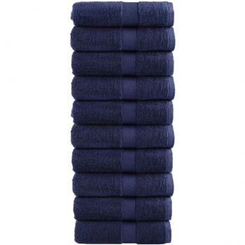 Toallitas Premium SOLUND 10 piezas azul marino 30x30 cm 600gsm