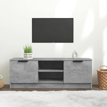 Mueble de TV madera contrachapada 102x35x36,5 cm gris hormigón vidaXL