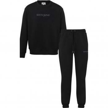 Sixth June Unisex Jogging Suit and Sweatshirt Set - Black XL