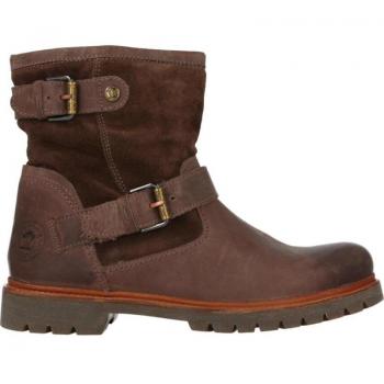 Botines de Mujer Panama Jack en piel marrón castaño con hebillas
