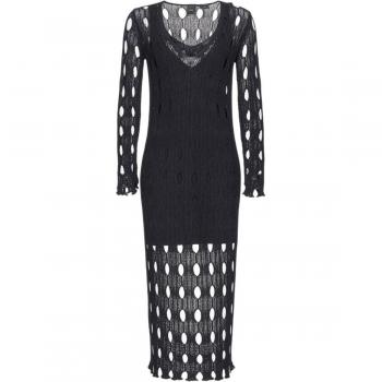 Pinko Slim Fit Black Knit Dress XS