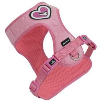 Arnés para Perros 3D Heart of Bone Rosa Talla L con Estampado de Estrellas, Ajustable 40cm x 55-65cm