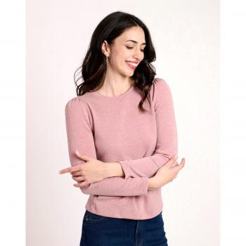 Camiseta de mujer de manga larga con lazos traseros Naf Naf Rosa XL