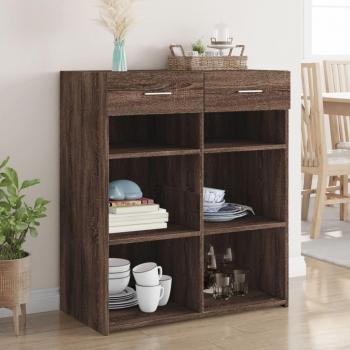 Aparador de madera multicapa marrón roble 80x42,5x93 cm