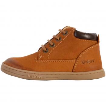 Kickers Tackland Brown Mid Boots for Boys and Girls