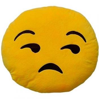 Emoticonworld Triste - Cojín emoticono, 32 cm