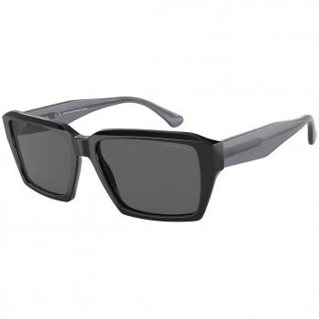 Emporio Armani EA4186F Asian Fit 501787 Anteojos de Sol para Hombre Negros, 58 mm, ajuste asiático