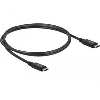 Delock Cable USB4 Gen 3x2 Coaxial USB-C Macho a USB-C Macho 40 Gbps 0.8 metros Negro