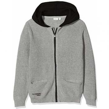 NAME IT Nkmoband LS Knit Card WH suéter, Gris