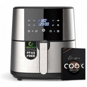 Freidora de Aire MasterPRO Rocket 1800W 6L Sin PFAS con Revestimiento Cerámico y Pantalla Táctil LED