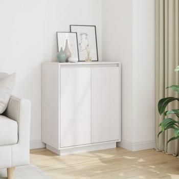 Aparador blanco de madera maciza de pino 60x34x75 cm