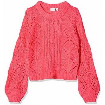 NAME IT Nkfnannie LS Knit Camp suéter, Rosa