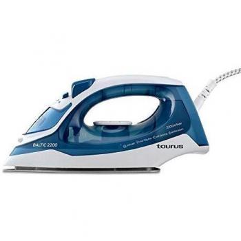 Taurus Baltic 2200 – Plancha 2200W, Suela Silver, Gran Deslizamiento, Golpe de Vapor de 110 g/min, Cable abatible, Sistema antical, ELECTRÓNICOS, Azul/Blanco